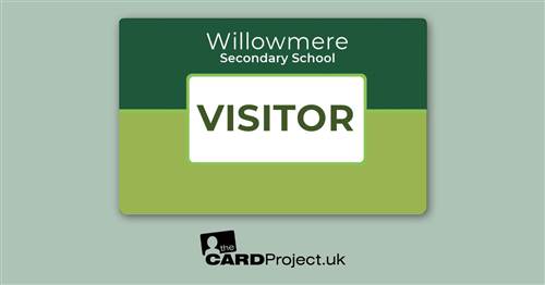 Secondary School Lime Book Visitor Card